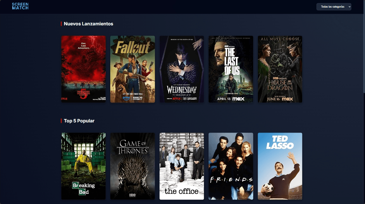 ScreenMatch - Desktop